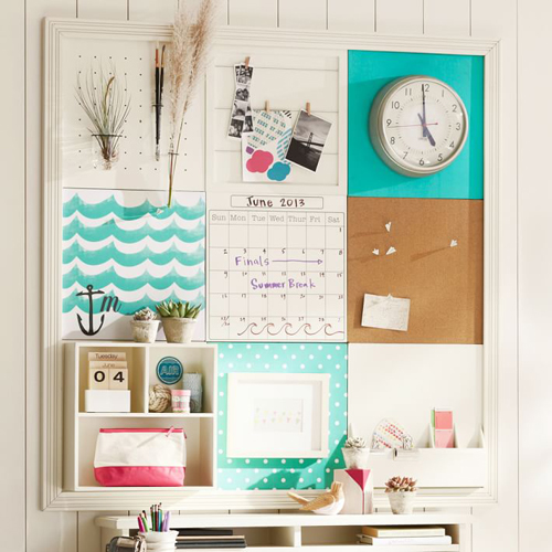 A 3x3 board like this one from PBTeen can get you started on a fabulous bulletin board.