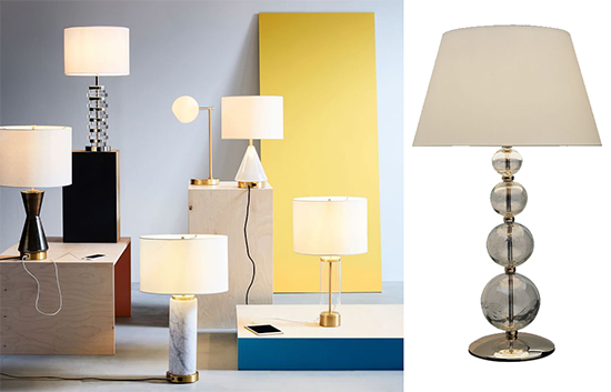 Table Lamp Collection from West Elm, Ritz Paris Home Collection Bubbles Table Lamp from Luxury Living Group 